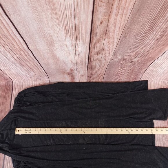 Harley Davidson Womens Size S/M Fringed Embellished Onyx Skull LS Cardigan Gray - Picture 14 of 14